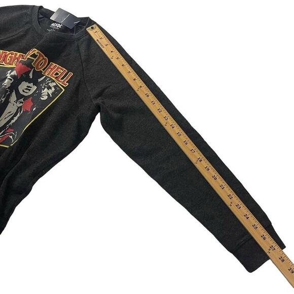 Lucky Brand AC/DC Highway To Hell Pullover Sweatshirt Sweater Size‎ Small New - Picture 5 of 13